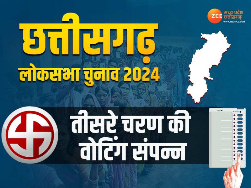 छत्तीसगढ़ में तीसरे चरण का मतदान संपन्न, जानें सभी 7 सीटों के वोटिंग के आंकड़े