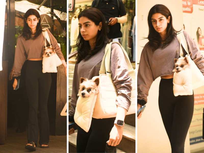Khushi Kapoor Gym Look Goes Viral On Social Media With Carry Pet Dog