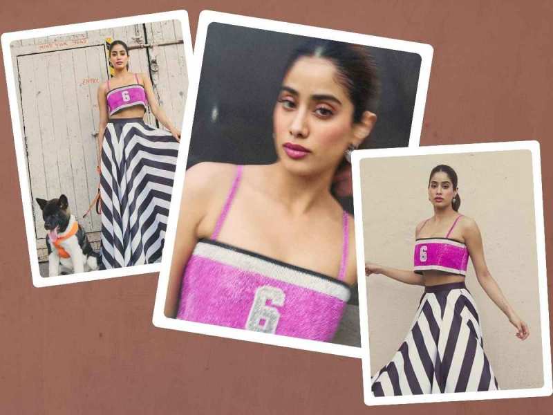 Janhvi Kapoor shares new look from Mr and Mrs Mahi promotions in crop top and long skirt see pics