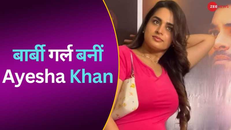 प्रीटी पिंक कलर की बॉडीकॉन ड्रेस में Ayesha Khan ने दिखाई कातिल अदाएं