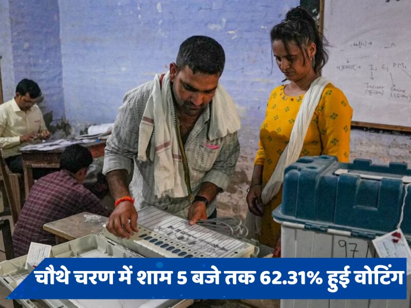 Lok Sabha Chunav Phase 4 Voting LIVE: खत्म हुआ चौथे चरण का मतदान, शाम 5 बजे तक 62.31% हुई वोटिंग