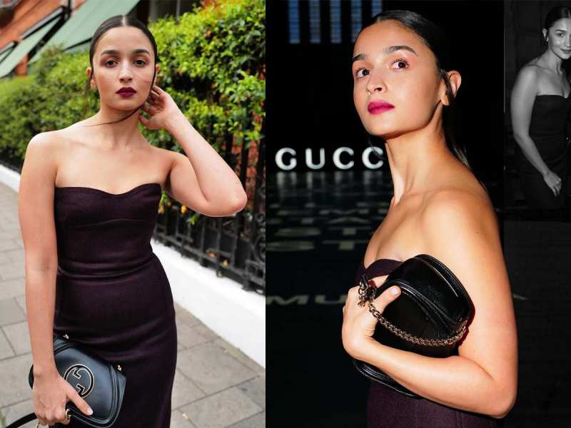 Alia Bhatt share Photos in black most stylish dress from Gucci Cruise Show New York Event