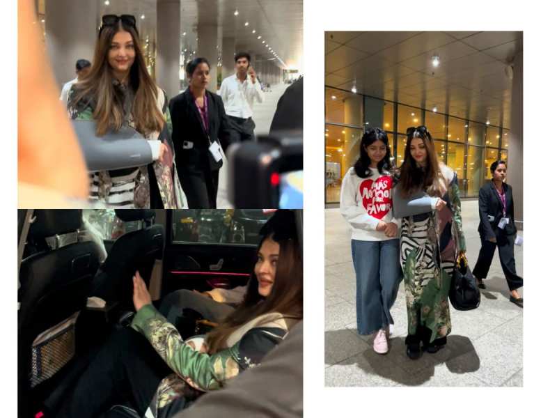 Aishwarya Rai Bachchan returns to Mumbai with daughter Aaradhya after representing India at Cannes Film Festiv