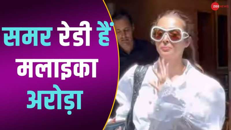 समर आउटफिट पहन जिम के लिए घर से बाहर निकलीं Malaika Arora, कैमरे के सामने...