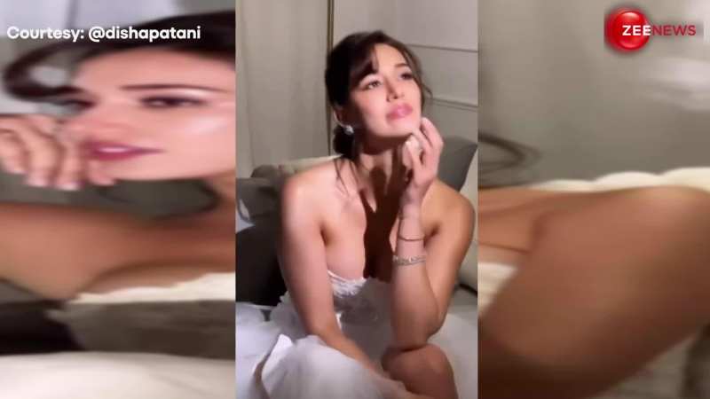 Disha Patani ने पहनी व्हाइट ड्रेस, Gorgeous आउटफिट में दिखा रही हैं अपना फिगर 