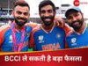 Virat Kohli, Rohit Sharma and Jasprit Bumrah