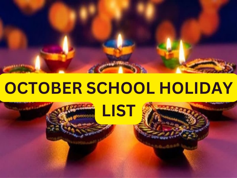 school Holidays list in October 2024 bank closed Gandhi Jayanti Dussehra to diwali break schools closed