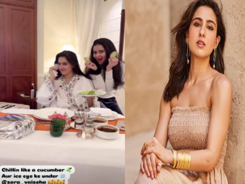 Sara Ali Khan News: हाथ में खीरा और बर्फ लेकर सारा अली खान ने फैंस से कहा... 