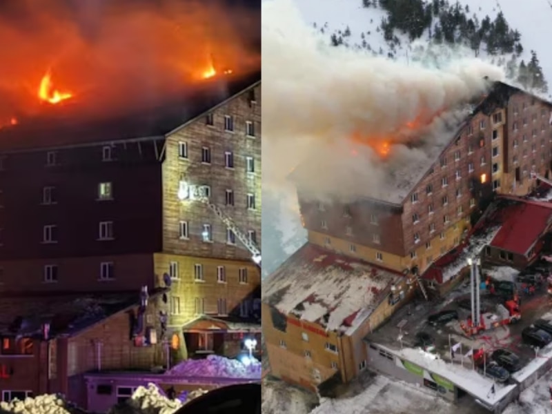 Ski resort hotel fire in turkiye 10 dead and 30 injured | धुआं-धुंआ हुआ  कमरा, जान बचाने के लिए चादरों का सहारा लेते लोग, तुर्किये के इस होटल में आग  का हाहाकार |