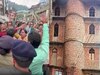 संजौली मस्जिद के नजदीक विरोध करते देवभूमि संघर्ष समिति के कार्यकर्ता