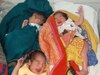 woman gave birth to three daughters