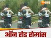Noida Couple Romance on Bike
