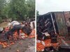 टमाटर मत लूटो, मुझे अस्पताल ले चलो... टमाटरों से भरा ट्रक पलटा तो मची लूट, गुहार लगाता रहा घायल ड्राइवर