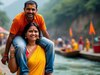 Haridwar: सावन में आस्था का ऐसा दृश्य कम ही दिखेगा.. दिव्यांग पति को कंधों पर बैठाकर हरिद्वार पहुंची पत्नी, भोलेनाथ को चढ़ाया जल