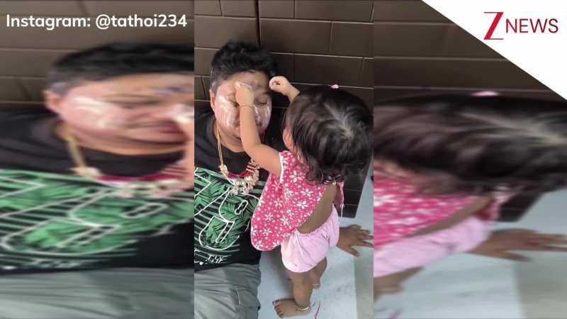 पाउडर-बिंदी लगाई, हार पहनाया... छोटी सी बच्ची ने अपने पापा का किया मेकअप, फिर मस्ती से झूमीं, वीडियो जीत लेगा दिल! पाउडर-बिंदी लगाई, हार पहनाया... छोटी सी बच्ची ने अपने पापा का किया मेकअप, फिर मस्ती से झूमीं, वीडियो जीत लेगा दिल!