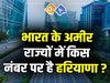 Quiz Q&A: भारत के अमीर राज्यों में किस नंबर पर है हरियाणा?