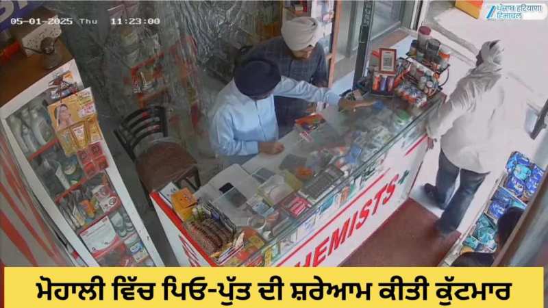 Mohali News: ਮੋਹਾਲੀ ਵਿੱਚ ਪਿਓ-ਪੁੱਤ ਦੀ ਸ਼ਰੇਆਮ ਕੀਤੀ ਕੁੱਟਮਾਰ; ਘਟਨਾ ਸੀਸੀਟੀਵੀ ਵਿੱਚ ਕੈਦ
