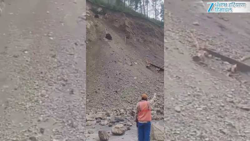 मंडी-कुल्लू नेशनल हाईवे फिर बंद, बनाला के पास भूस्खलन से यातायात प्रभावित