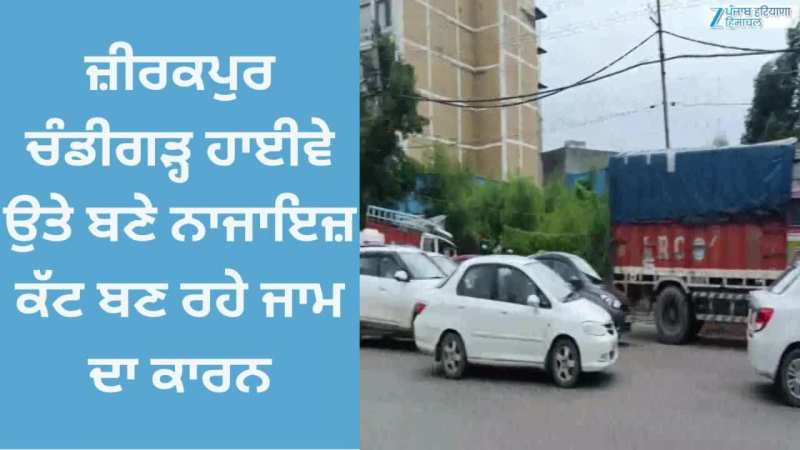 Zirakpur News: ਜ਼ੀਰਕਪੁਰ-ਚੰਡੀਗੜ੍ਹ ਹਾਈਵੇ ਉਤੇ ਬਣੇ ਨਾਜਾਇਜ਼ ਕੱਟ ਬਣ ਰਹੇ ਜਾਮ ਦਾ ਕਾਰਨ