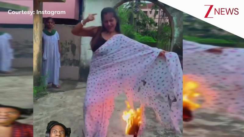 अरे दीदी बस कर दो, इंस्टाग्राम पर रील बनाने के चक्कर में महिला ने साड़ी में लगाई आग, जमकर हुई ट्रोल