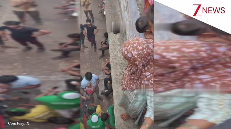 अरे दीदी बच्चा है फुटबॉल थोड़ी...महिला ने छत से पति की तरफ ऐसे फेंका बच्चा, देख चकरा जाएगा सिर; VIDEO