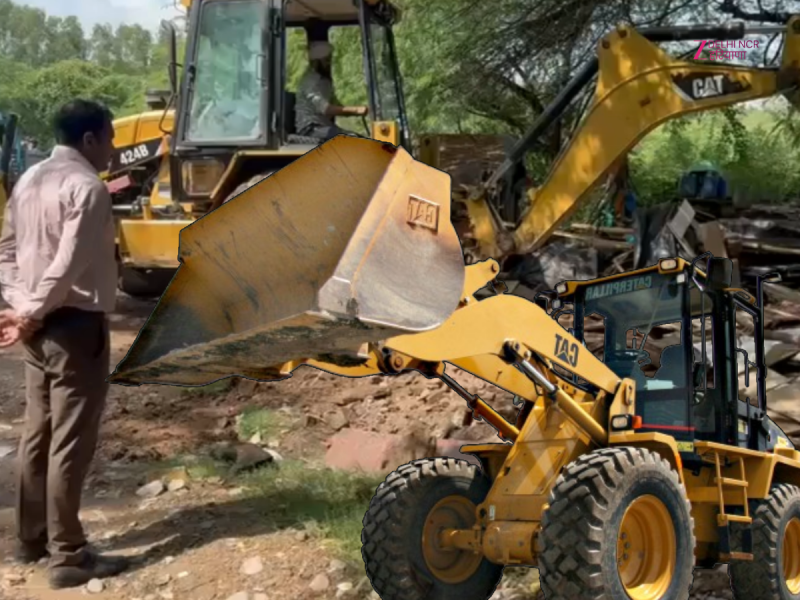 पंचकूला में नशा तस्कर की अवैध संपत्ति पर चला बुलडोजर