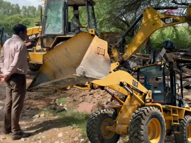 पंचकूला में नशा तस्कर की अवैध संपत्ति पर चला बुलडोजर
