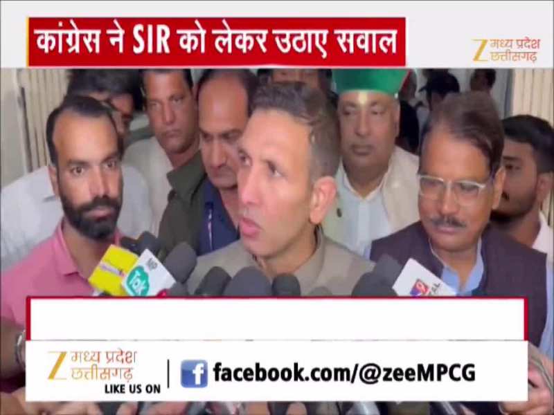 mp sir survey politics news congress targets bjp over  