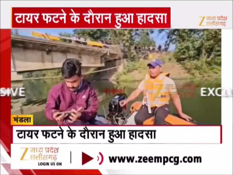 मंडला में बबेला पुल पर बड़ा हादसा, चावल से लोड ट्रक नाले में जा गिरा