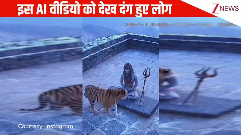 VIRAL: पर्वत पर तपस्या कर रहे साधु के पास पहुंचा टाइगर, AI वीडियो ने उड़ा दी जनता की नींद