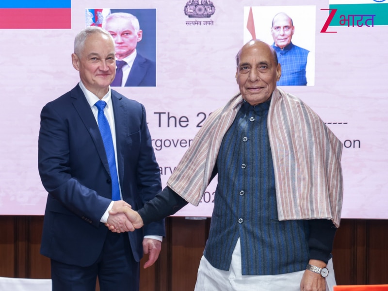 रूस-भारत की हाईलेवल मीटिंग, राजनाथ सिंह और रूसी रक्षा मंत्री के बीच डिफेंस...