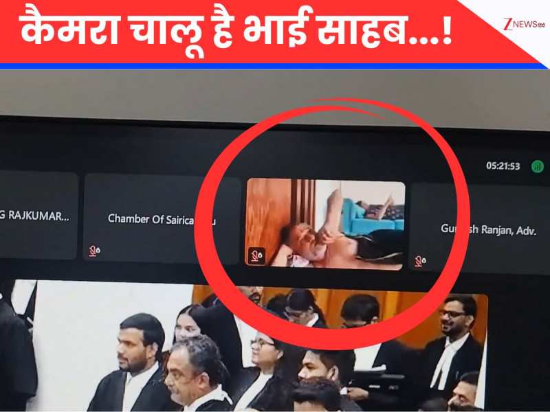 बिस्तर पर बिना कपड़ों के लेटा हुआ था शख्स, कोर्ट में ऑनलाइन चल रही थी सुनवाई...वायरल हो गया वीडियो