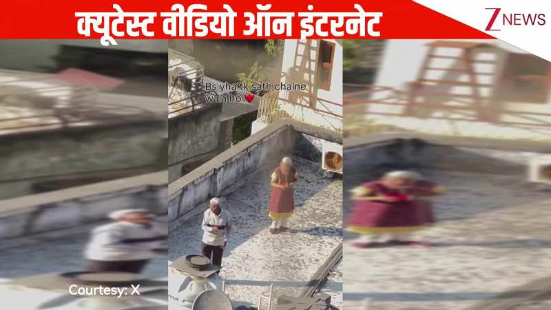 छत पर पतंग उड़ाते नजर आए बूढ़े अंकल-आंटी, वीडियो के देख यूजर्स के चेहरे पर आ गई मुस्कुराहट