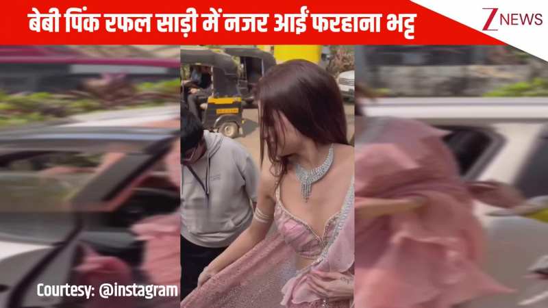 बेबी पिंक रफल साड़ी में नजर आईं फैशन क्वीन Farrhana Bhatt, दिलकश अदाएं देख नहीं हटा पाएंगे नजरें