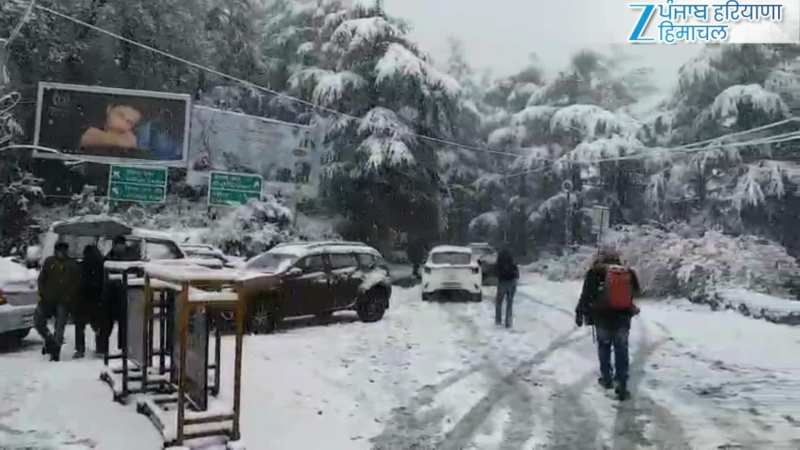 शिमला में बर्फ़बारी ने मचाई आफत! सड़कें फिसलन से जाम, वीडियो देखिए