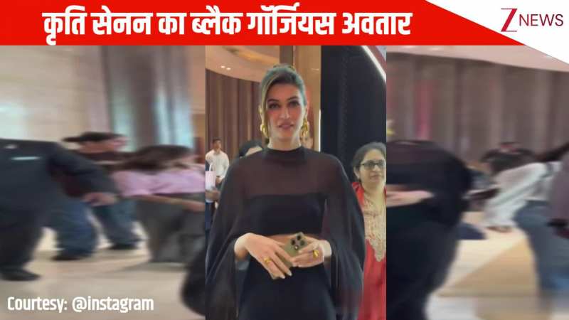 ब्लैक कलर की स्टाइलिश नेट आउटफिट में नजर आया Kriti Sanon का किलर अंदाज, क्यूटनेस ने जीता फैंस का दिल 