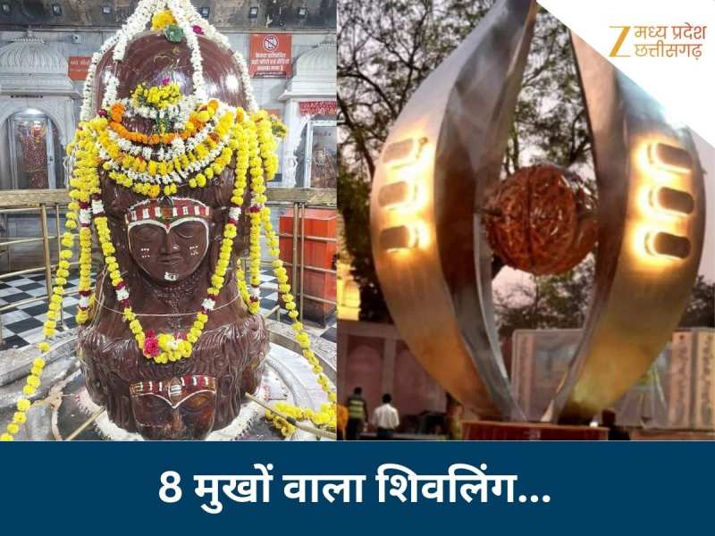 11 फीट ऊंचा, 8 मुखी, लाल पत्थर से बना शिवलिंग... महादेव का अलौकिक नजारा