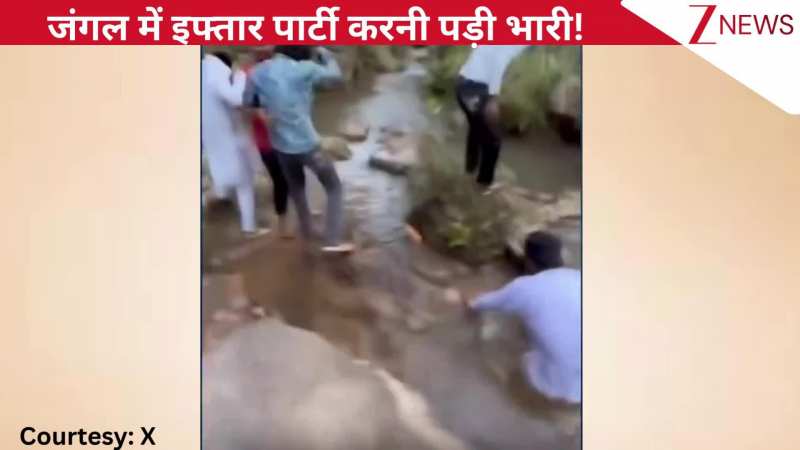 जंगल के बीच नदी किनारे इफ्तार पार्टी करने गए लोगों पर मधुमक्खियों ने बोला हमला, कोई पानी में गिरा तो कोई भागा, देखिए फनी वीडियो