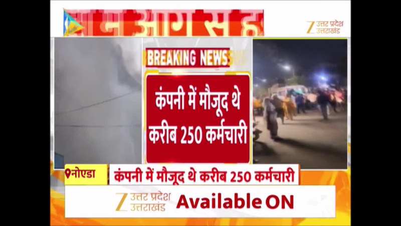 नोएडा की कंपनी में भीषण आग, दर्जनों गाड़ियों ने घंटों मशक्कत के बाद काबू पाया, देखें वीडियो