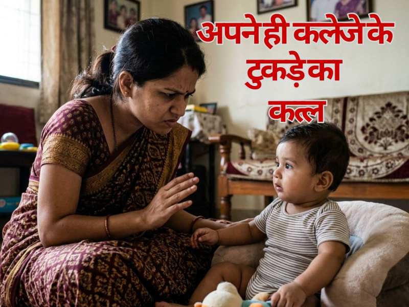 मां बनी डायन! 5 माह के बेटे के चाकू से किये टुकड़े, शव को घास-फूस में छिपाया