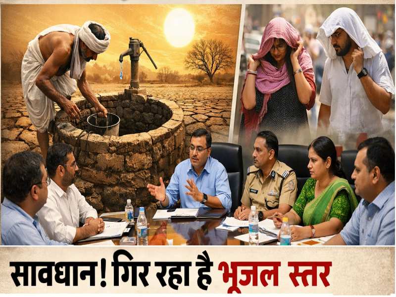 सावधान! गिर रहा है भूजल स्तर, लू से निपटने की तैयारी तेज, संयुक्त सचिव ने की समीक्षा बैठक
