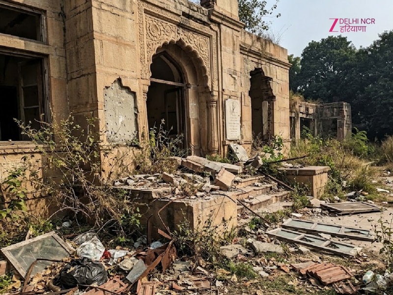 दिल्ली में शहीदों की याद में बना स्मारक बना खंडहर, चोरी और गंदगी से ग्रामीण आक्रोशित