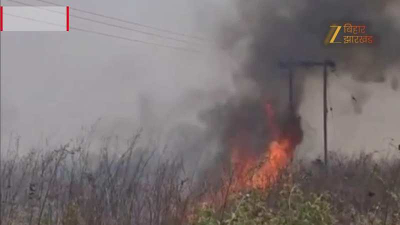 चतरा के जंगलों में आग का तांडव, रिहायशी इलाकों की ओर बढ़ रही मौत की लपटें