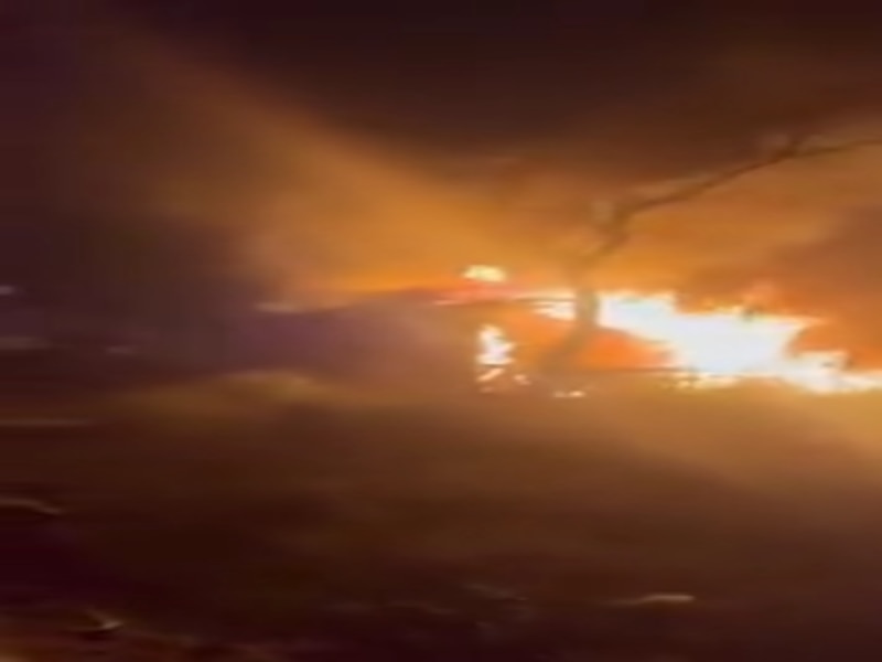 गाजियाबाद की गौशाला में लगी आग, फायर ब्रिगेड ने बचाई दर्जनों गोवंश की जान