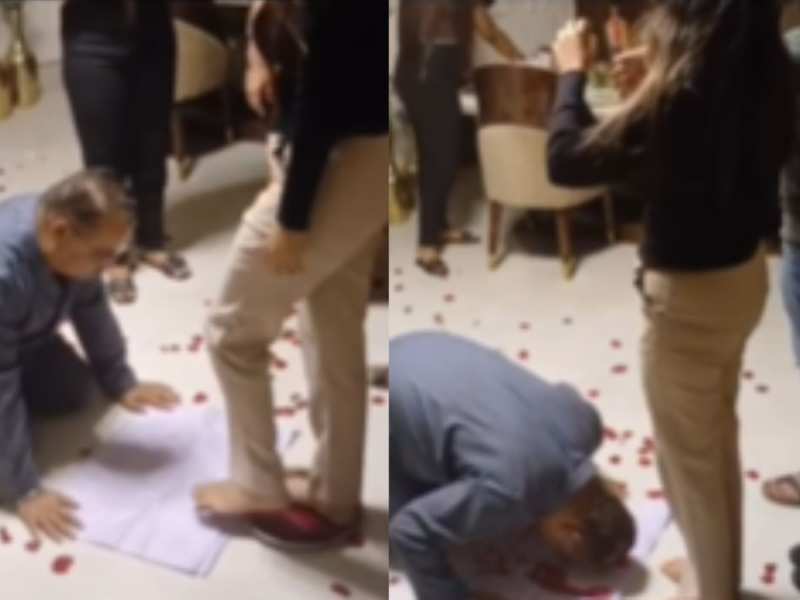 दुल्हन बनने से पहले बिटिया को दिया ऐसा सम्मान, पिता ने माथे से लगाए पैरों के निशान, वीडियो देख नम हुईं आंखें