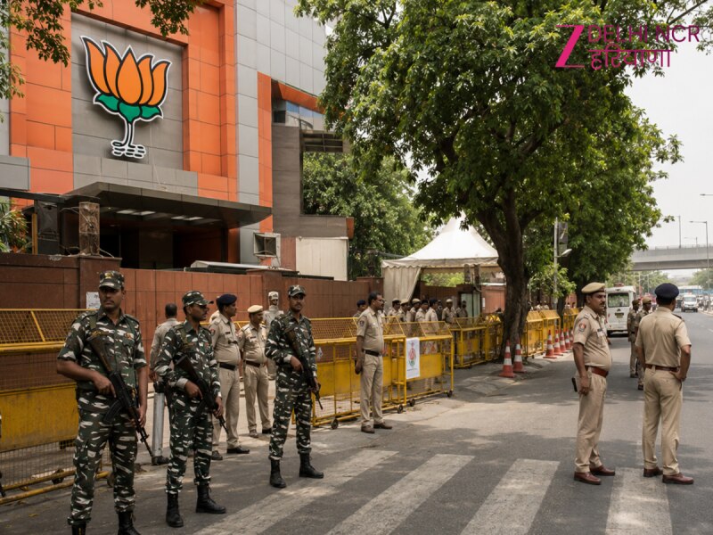 दिल्ली में बड़ा आतंकी हमले का अलर्ट, BJP ऑफिस के बाहर बढ़ाई गई सुरक्षा