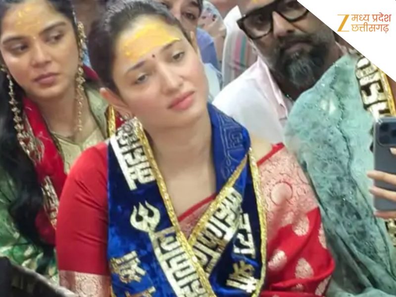 अभिनेत्री तमन्ना भाटिया ने किए बाबा महाकाल के दर्शन, भस्म आरती में हुईं शामिल