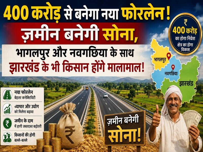 400 करोड़ से बनेगा नया फोरलेन, जमीन बनेगी सोना, भागलपुर के किसान होंगे मालामाल!
