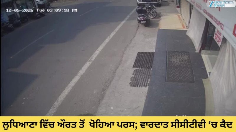 ਲੁਧਿਆਣਾ ਵਿੱਚ ਔਰਤ ਤੋਂ ਖੋਹਿਆ ਪਰਸ; ਵਾਰਦਾਤ ਸੀਸੀਟੀਵੀ ਵਿੱਚ ਕੈਦ