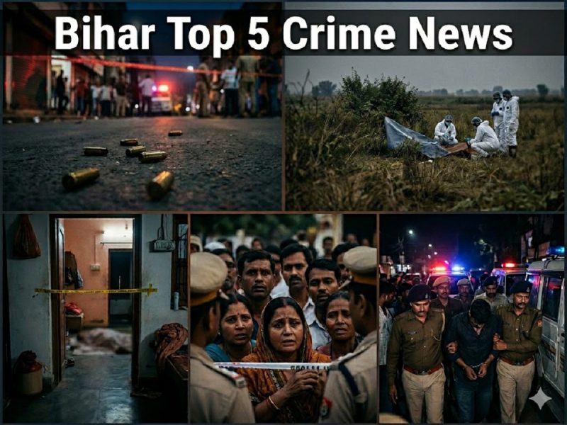 Bihar Top 5 Crime News: गोलियों की गूंज से थर्राया पटना, कैमूर में मिली सिर कटी लाश